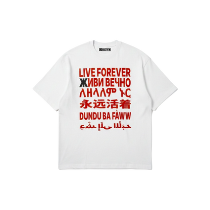 Camiseta LIVE FOREVER Blanco
