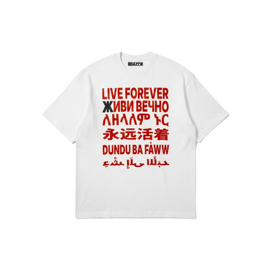 Camiseta LIVE FOREVER Blanco
